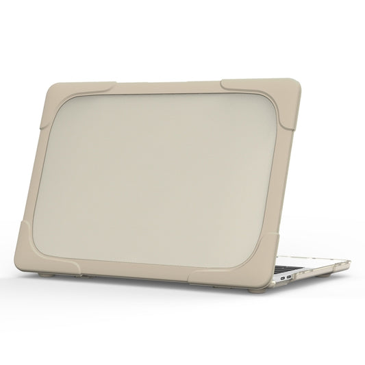 For MacBook Pro 13.3 inch with Touch Bar (A2159 / A1989) TPU + PC Two Color Laptop Protective Case(Khaki) - MacBook Pro Cases by buy2fix | Online Shopping UK | buy2fix