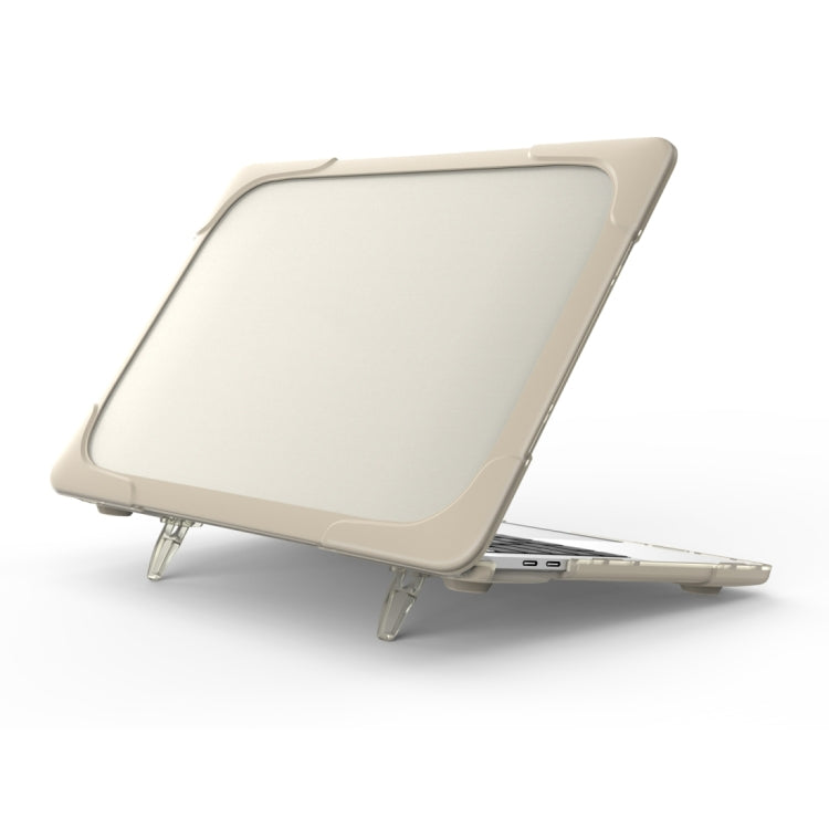 For MacBook Pro 13.3 inch with Touch Bar (A2159 / A1989) TPU + PC Two Color Laptop Protective Case(Khaki) - MacBook Pro Cases by buy2fix | Online Shopping UK | buy2fix