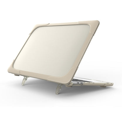 For MacBook Pro 13.3 inch with Touch Bar (A2159 / A1989) TPU + PC Two Color Laptop Protective Case(Khaki) - MacBook Pro Cases by buy2fix | Online Shopping UK | buy2fix