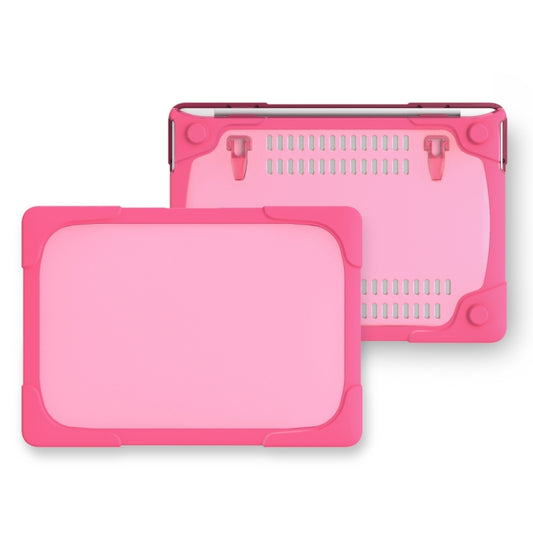 For MacBook Pro 13.3 inch with Touch Bar (A2159 / A1989) TPU + PC Two Color Laptop Protective Case(Rose Red) - MacBook Pro Cases by buy2fix | Online Shopping UK | buy2fix