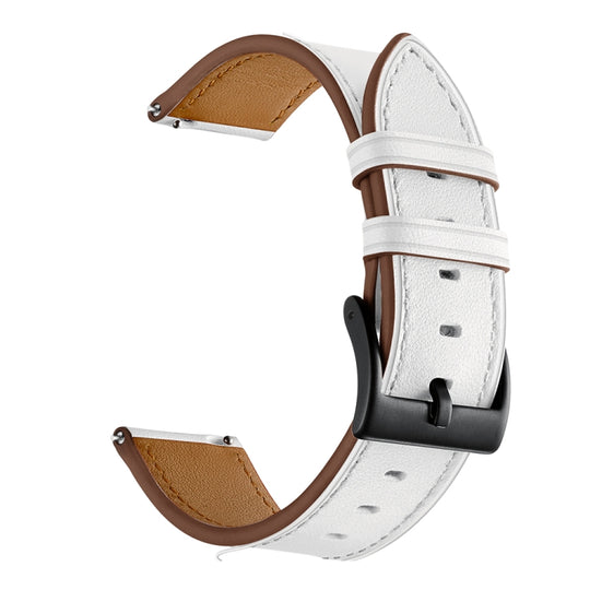 For Samsung Galaxy Watch 42mm Leather Watch Band(White)