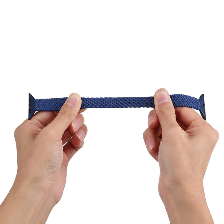 Small Waist Single Loop Nylon Braid Watch Band For Apple Watch Ultra 49mm&Watch Ultra 2 49mm / Series 9&8&7 45mm / SE 3&SE 2&6&SE&5&4 44mm / 3&2&1 42mm, Size:S 145mm(Z Pattern-Pink White) by buy2fix