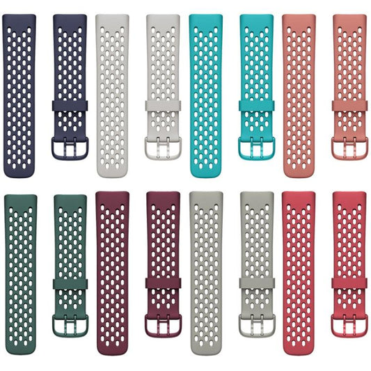 For Fitbit Charge 5 Silicone Hole Watch Band(White) - Watch Bands by buy2fix | Online Shopping UK | buy2fix