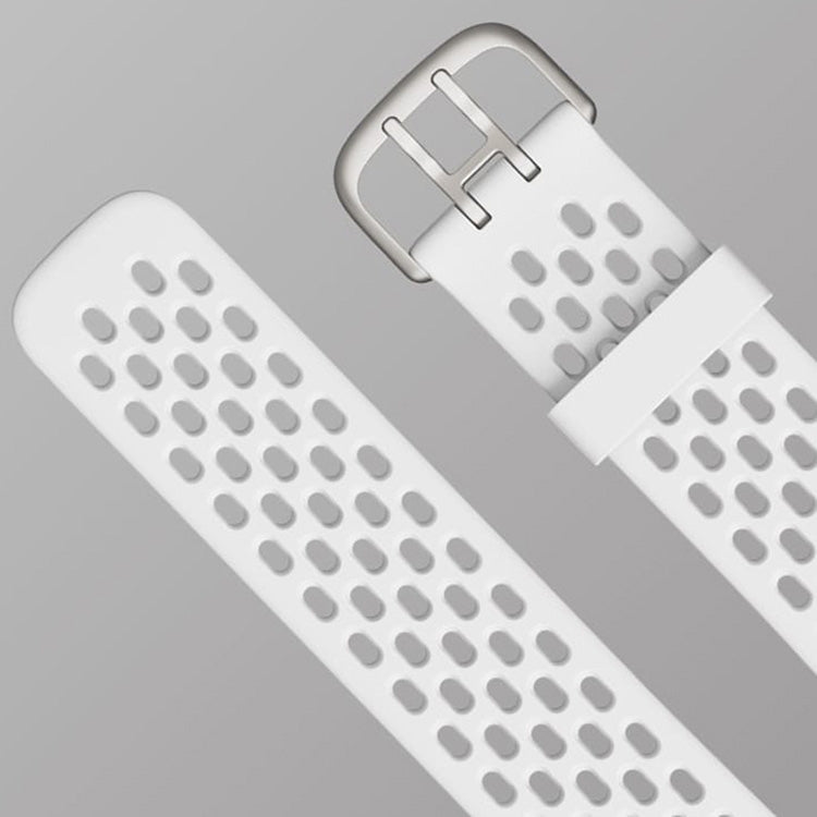 For Fitbit Charge 5 Silicone Hole Watch Band(White) - Watch Bands by buy2fix | Online Shopping UK | buy2fix