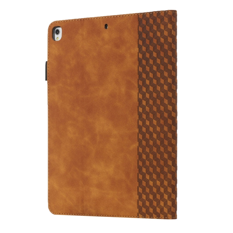 Rhombus Skin Feel Horizontal Flip Tablet Leather Case with Card Slots & Holder & Sleep / Wake-up Function For iPad 10.2 2021 / 2020 / 2019 / Pro 10.5 2019 / 2017(Brown) - iPad 10.2 Cases by buy2fix | Online Shopping UK | buy2fix