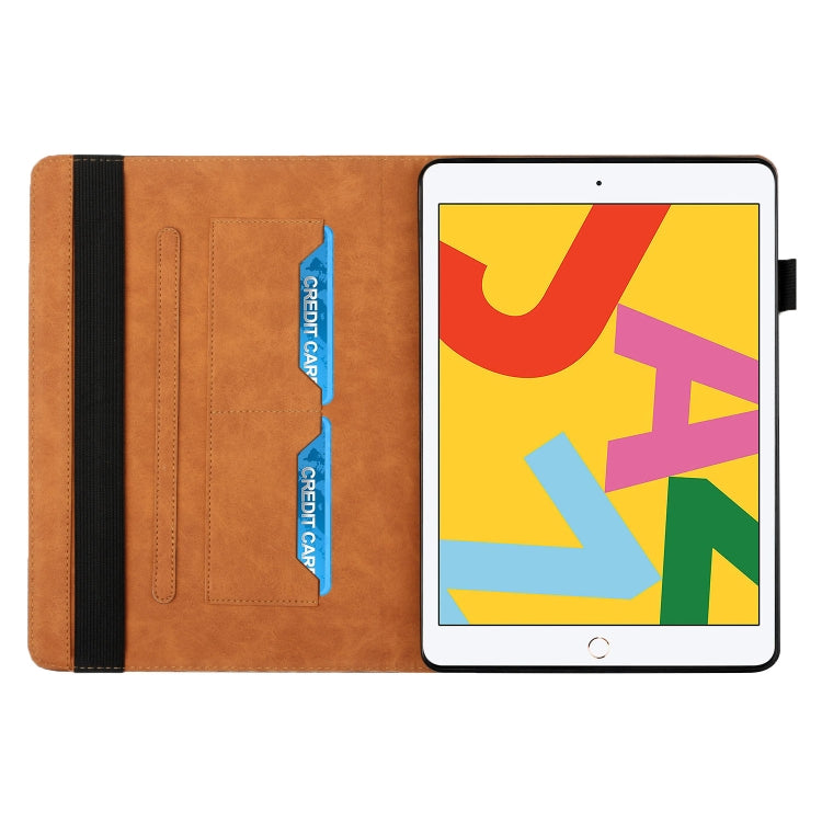Rhombus Skin Feel Horizontal Flip Tablet Leather Case with Card Slots & Holder & Sleep / Wake-up Function For iPad 10.2 2021 / 2020 / 2019 / Pro 10.5 2019 / 2017(Brown) - iPad 10.2 Cases by buy2fix | Online Shopping UK | buy2fix