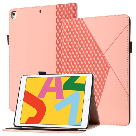 Rhombus Skin Feel Horizontal Flip Tablet Leather Case with Card Slots & Holder & Sleep / Wake-up Function For iPad 10.2 2021 / 2020 / 2019 / Pro 10.5 2019 / 2017(Rose Gold) - iPad 10.2 Cases by buy2fix | Online Shopping UK | buy2fix