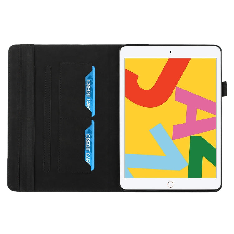 Rhombus Skin Feel Horizontal Flip Tablet Leather Case with Card Slots & Holder & Sleep / Wake-up Function For iPad 10.2 2021 / 2020 / 2019 / Pro 10.5 2019 / 2017(Black) - iPad 10.2 Cases by buy2fix | Online Shopping UK | buy2fix