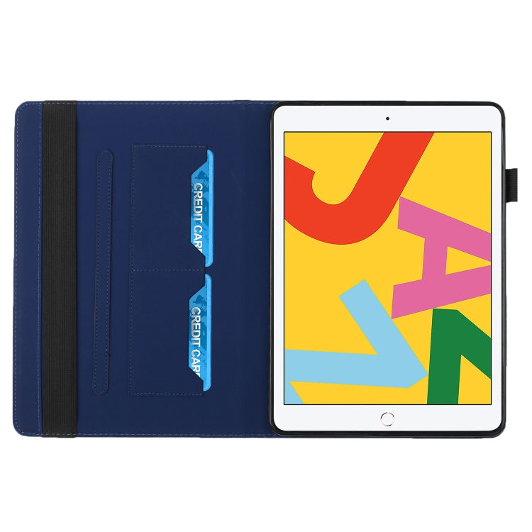 Rhombus Skin Feel Horizontal Flip Tablet Leather Case with Card Slots & Holder & Sleep / Wake-up Function For iPad 10.2 2021 / 2020 / 2019 / Pro 10.5 2019 / 2017(Royal Blue) - iPad 10.2 Cases by buy2fix | Online Shopping UK | buy2fix