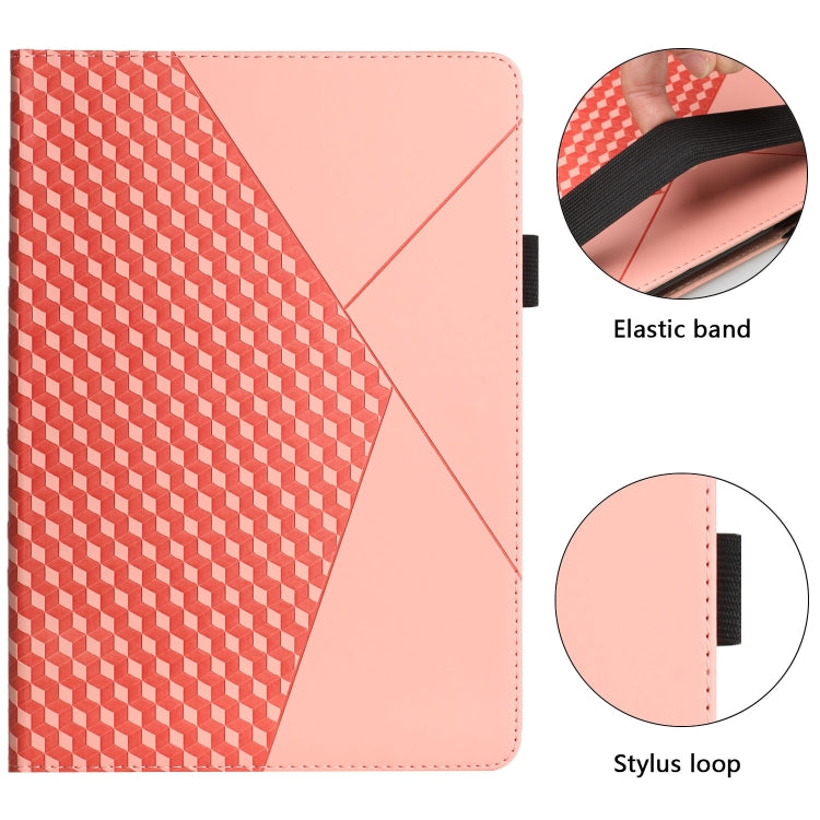 For iPad Pro 11 2022 / 2021 / 2020 / 2018 Rhombus Skin Feel Horizontal Flip Tablet Leather Tablet Case with Card Slots & Holder & Sleep / Wake-up Function(Rose Gold) - iPad Pro 11 (2022/2021) Cases by buy2fix | Online Shopping UK | buy2fix