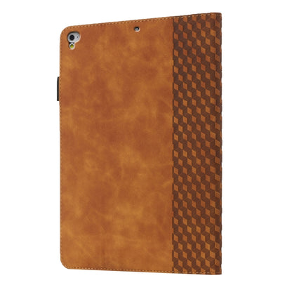 Rhombus Skin Feel Horizontal Flip Tablet Leather Case with Card Slots & Holder & Sleep / Wake-up Function For iPad 9.7 2018 / 2017(Brown) - iPad 9.7 (2018) & (2017) Cases by buy2fix | Online Shopping UK | buy2fix