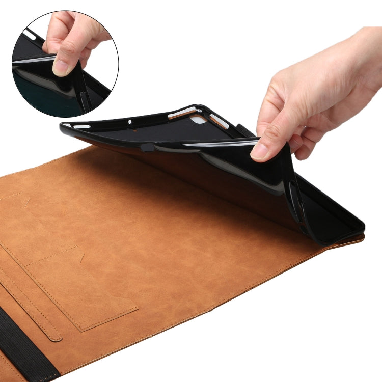 Rhombus Skin Feel Horizontal Flip Tablet Leather Case with Card Slots & Holder & Sleep / Wake-up Function For iPad 9.7 2018 / 2017(Brown) - iPad 9.7 (2018) & (2017) Cases by buy2fix | Online Shopping UK | buy2fix