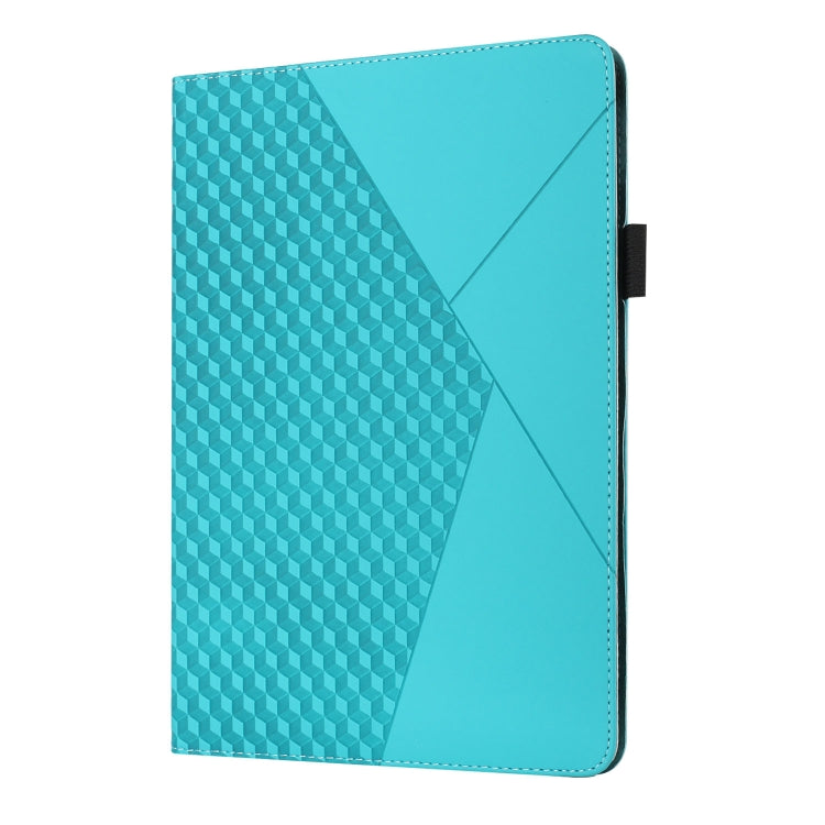 Rhombus Skin Feel Horizontal Flip Tablet Leather Case with Card Slots & Holder & Sleep / Wake-up Function For iPad 9.7 2018 / 2017(Lake Blue) - iPad 9.7 (2018) & (2017) Cases by buy2fix | Online Shopping UK | buy2fix