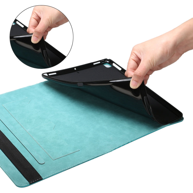Rhombus Skin Feel Horizontal Flip Tablet Leather Case with Card Slots & Holder & Sleep / Wake-up Function For iPad 9.7 2018 / 2017(Lake Blue) - iPad 9.7 (2018) & (2017) Cases by buy2fix | Online Shopping UK | buy2fix