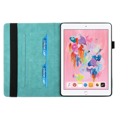 Rhombus Skin Feel Horizontal Flip Tablet Leather Case with Card Slots & Holder & Sleep / Wake-up Function For iPad 9.7 2018 / 2017(Lake Blue) - iPad 9.7 (2018) & (2017) Cases by buy2fix | Online Shopping UK | buy2fix