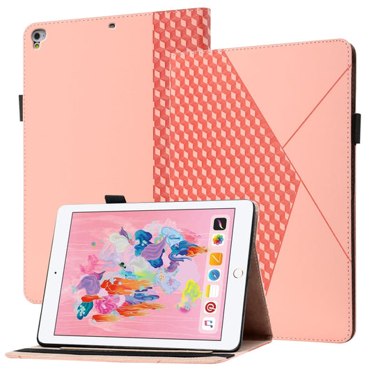 Rhombus Skin Feel Horizontal Flip Tablet Leather Case with Card Slots & Holder & Sleep / Wake-up Function For iPad 9.7 2018 / 2017(Rose Gold) - iPad 9.7 (2018) & (2017) Cases by buy2fix | Online Shopping UK | buy2fix