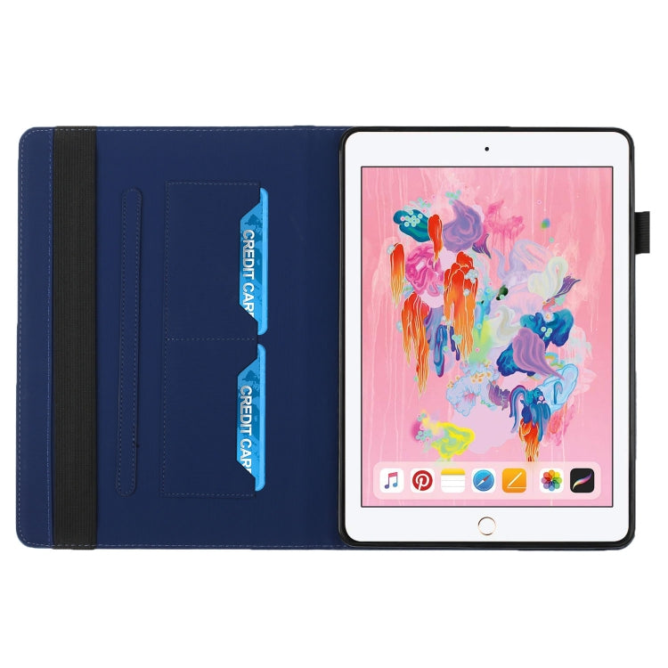 Rhombus Skin Feel Horizontal Flip Tablet Leather Case with Card Slots & Holder & Sleep / Wake-up Function For iPad 9.7 2018 / 2017(Royal Blue) - iPad 9.7 (2018) & (2017) Cases by buy2fix | Online Shopping UK | buy2fix