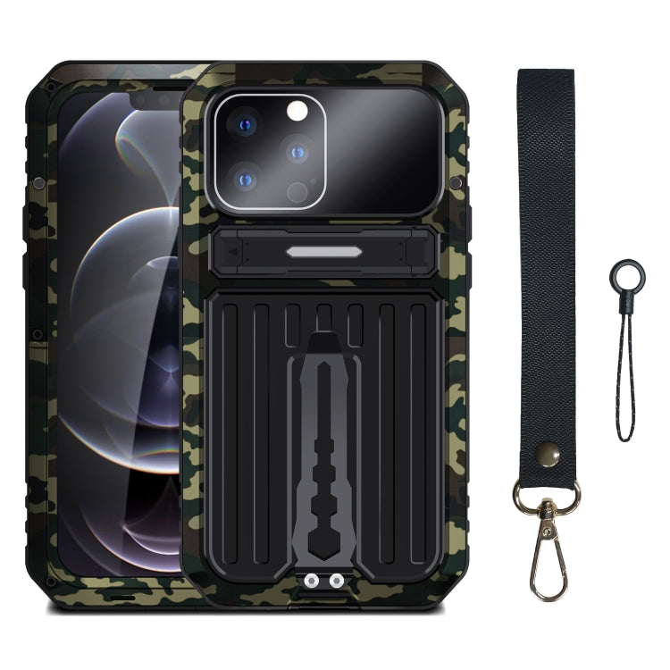 For iPhone 13 Pro Armor Shockproof Splash-proof Dust-proof Phone Case with Holder (Camouflage) - iPhone 13 Pro Cases by buy2fix | Online Shopping UK | buy2fix