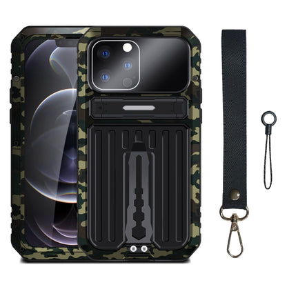 For iPhone 13 Pro Armor Shockproof Splash-proof Dust-proof Phone Case with Holder (Camouflage) - iPhone 13 Pro Cases by buy2fix | Online Shopping UK | buy2fix