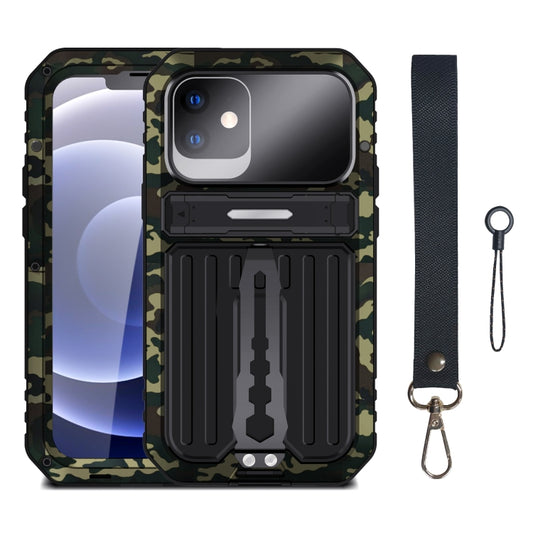 For iPhone 12 Armor Shockproof Splash-proof Dust-proof Phone Case with Holder(Camouflage) - iPhone 12 / 12 Pro Cases by buy2fix | Online Shopping UK | buy2fix