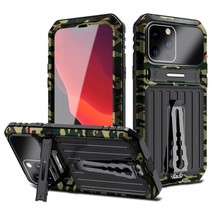 For iPhone 12 Pro Armor Shockproof Splash-proof Dust-proof Phone Case with Holder(Camouflage) - iPhone 12 / 12 Pro Cases by buy2fix | Online Shopping UK | buy2fix
