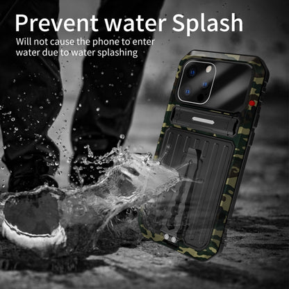 For iPhone 12 Pro Armor Shockproof Splash-proof Dust-proof Phone Case with Holder(Camouflage) - iPhone 12 / 12 Pro Cases by buy2fix | Online Shopping UK | buy2fix