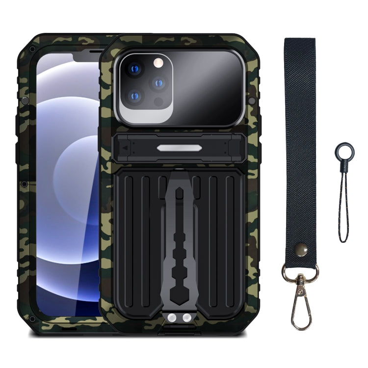 For iPhone 12 Pro Max Armor Shockproof Splash-proof Dust-proof Phone Case with Holder(Camouflage) - iPhone 12 Pro Max Cases by buy2fix | Online Shopping UK | buy2fix