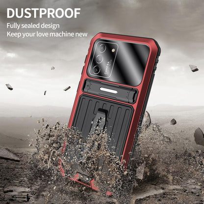 For Samsung Galaxy S21+ 5G Armor Shockproof Splash-proof Dust-proof Phone Case with Holder(Red) - Galaxy S21+ 5G Cases by buy2fix | Online Shopping UK | buy2fix