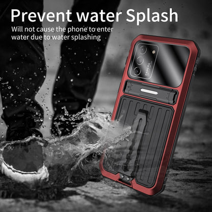 For Samsung Galaxy S21+ 5G Armor Shockproof Splash-proof Dust-proof Phone Case with Holder(Red) - Galaxy S21+ 5G Cases by buy2fix | Online Shopping UK | buy2fix