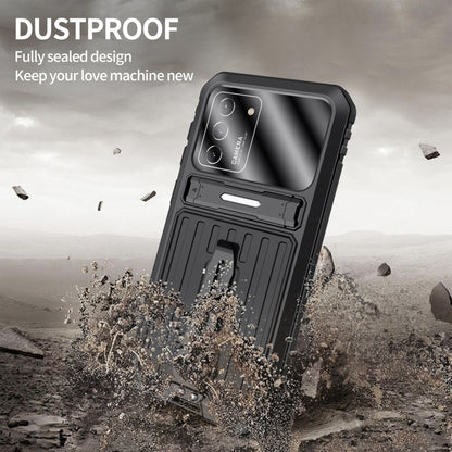 For Samsung Galaxy S21+ 5G Armor Shockproof Splash-proof Dust-proof Phone Case with Holder(Black) - Galaxy S21+ 5G Cases by buy2fix | Online Shopping UK | buy2fix