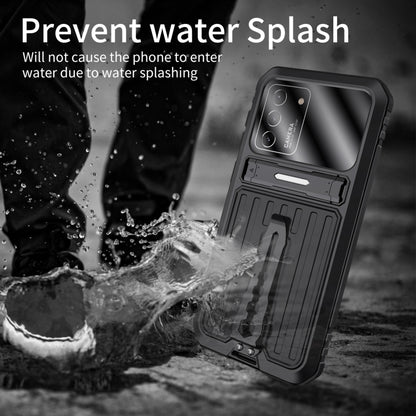 For Samsung Galaxy S21+ 5G Armor Shockproof Splash-proof Dust-proof Phone Case with Holder(Black) - Galaxy S21+ 5G Cases by buy2fix | Online Shopping UK | buy2fix
