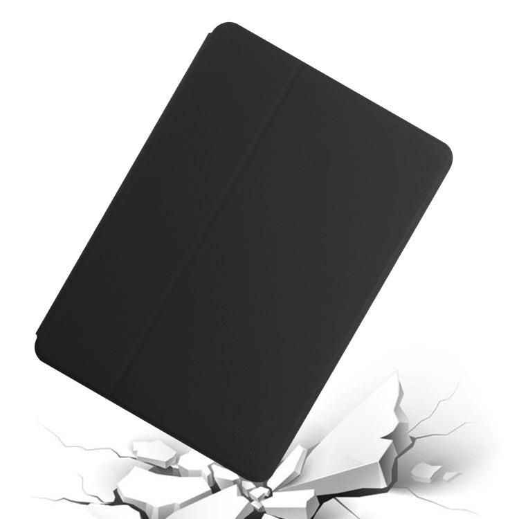 For Samsung Galaxy Tab S8 / Galaxy Tab S7 SM-T870/T875 Dual-Folding Horizontal Flip Tablet Leather Case with Holder & Sleep / Wake-up Function(Black) - Galaxy Tab S8 Cases by buy2fix | Online Shopping UK | buy2fix