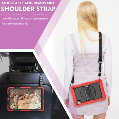 For Lenovo Tab M10 HD TB-X306X Shockproof Colorful Silicone + PC Protective Tablet Case with Holder & Shoulder Strap & Hand Strap(Red) - Lenovo by buy2fix | Online Shopping UK | buy2fix