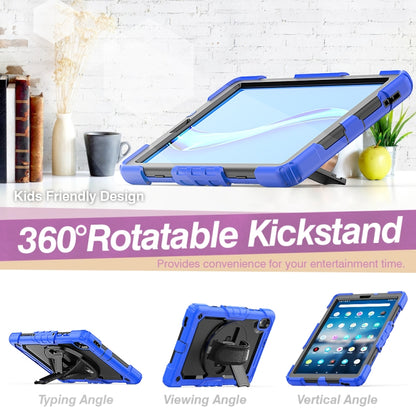 For Lenovo Tab M10 HD TB-X306X Shockproof Colorful Silicone + PC Protective Tablet Case with Holder & Shoulder Strap & Hand Strap(Blue) - Lenovo by buy2fix | Online Shopping UK | buy2fix