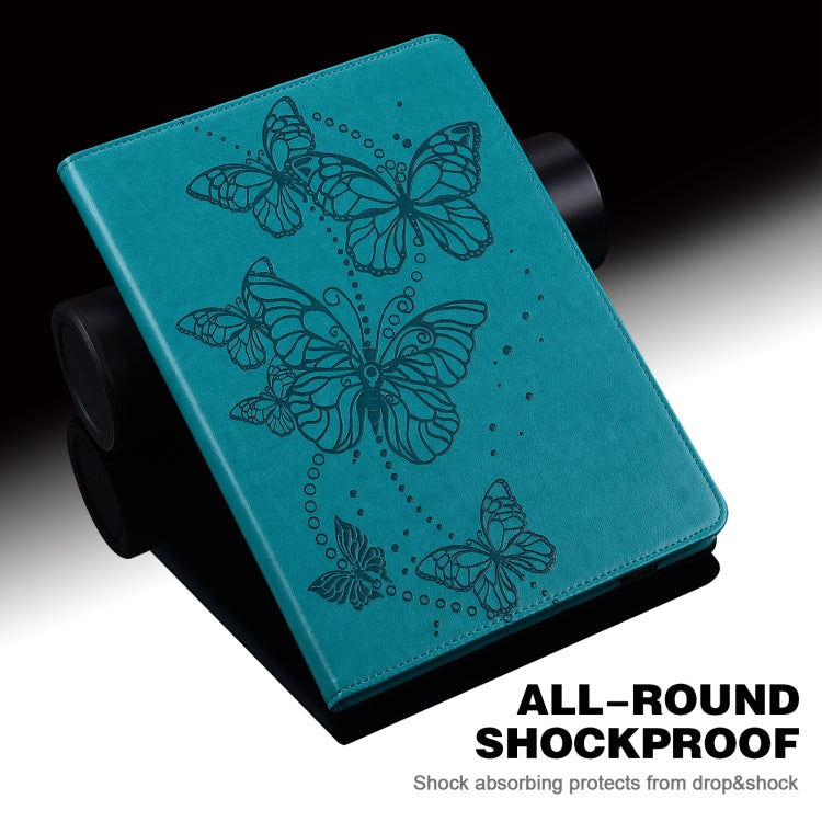 Embossed Butterfly Pattern Horizontal Flip Leather Tablet Case For iPad 10.2 (2021/2020/2019) / Air 10.5 2019(Blue) - iPad 10.2 Cases by buy2fix | Online Shopping UK | buy2fix