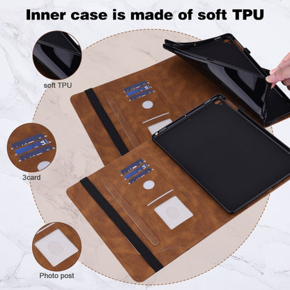 Embossed Butterfly Pattern Horizontal Flip Leather Tablet Case For iPad 10.2 (2021/2020/2019) / Air 10.5 2019(Brown) - iPad 10.2 Cases by buy2fix | Online Shopping UK | buy2fix