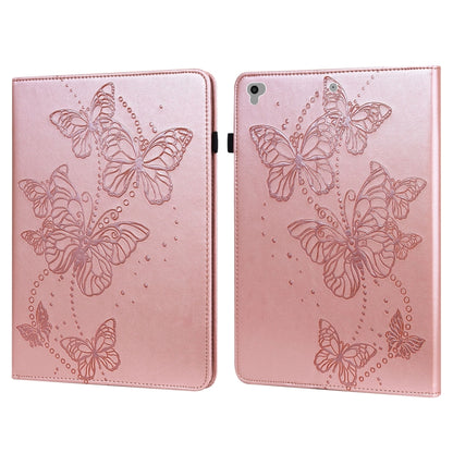 Embossed Butterfly Pattern Horizontal Flip Leather Tablet Case For iPad 9.7 (2018/2017) / Air 2 / Air(Pink) - iPad 9.7 (2018) & (2017) Cases by buy2fix | Online Shopping UK | buy2fix