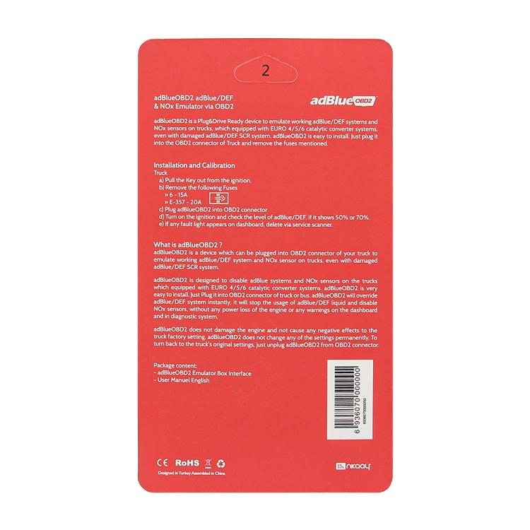 Adblue OBD2 Emulator for DAF Trucks - Cables & Connectors by buy2fix | Online Shopping UK | buy2fix