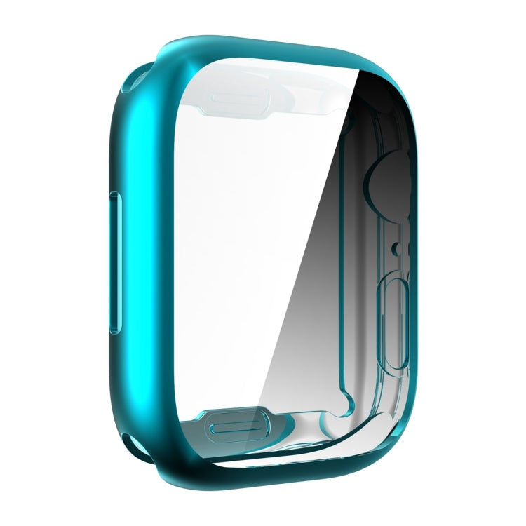 Shockproof TPU All-inclusive Electroplate Protective Case For Apple Watch Series 9 / 8 / 7 41mm(Dai Cyan) by buy2fix