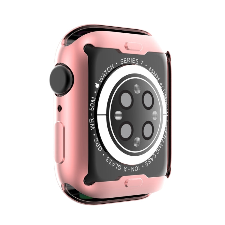 Shockproof TPU All-inclusive Electroplate Protective Case For Apple Watch Series 9 / 8 / 7 41mm(Pink) by buy2fix
