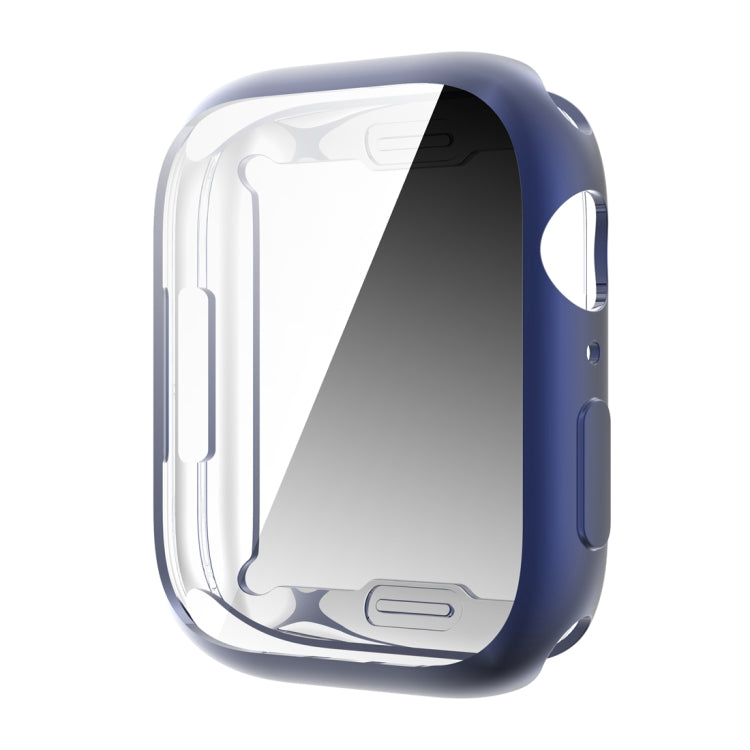 Shockproof TPU All-inclusive Electroplate Protective Case For Apple Watch Series 9 / 8 / 7 41mm(Navy Blue) by buy2fix