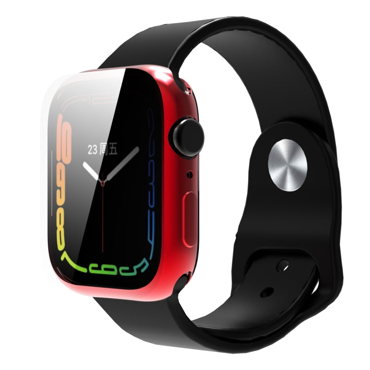 Shockproof TPU All-inclusive Electroplate Protective Case For Apple Watch Series 9 / 8 / 7 41mm(Red) by buy2fix