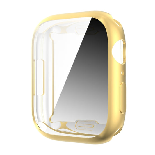 Shockproof TPU All-inclusive Electroplate Protective Case For Apple Watch Series 9 / 8 / 7 41mm(Gold) by buy2fix