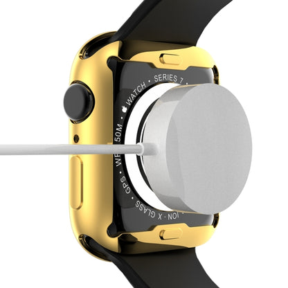 Shockproof TPU All-inclusive Electroplate Protective Case For Apple Watch Series 9 / 8 / 7 41mm(Gold) by buy2fix
