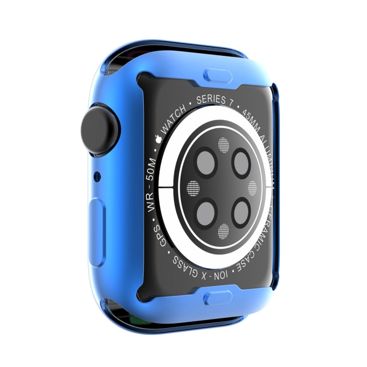 Shockproof TPU All-inclusive Electroplate Protective Case For Apple Watch Series 9 / 8 / 7 41mm(Blue) by buy2fix