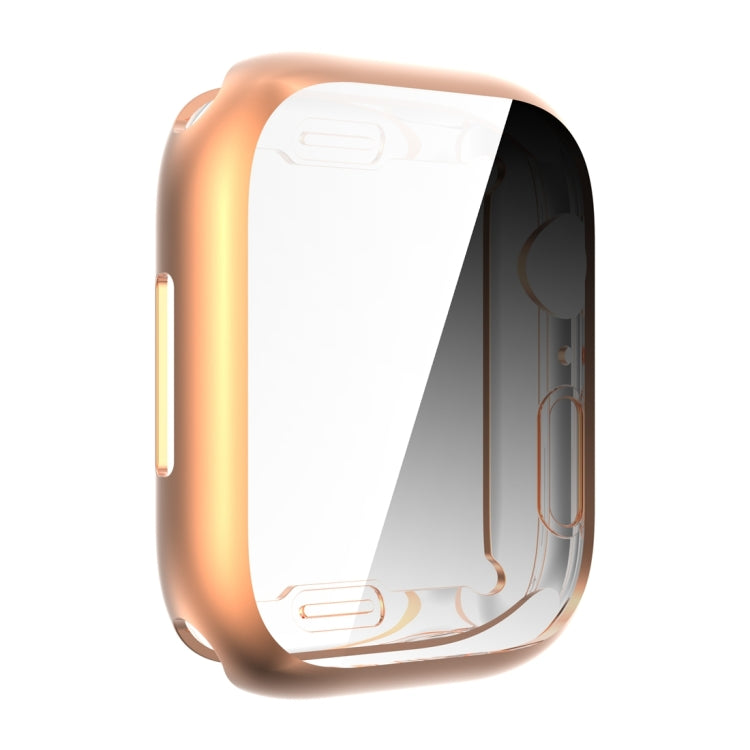 Shockproof TPU All-inclusive Electroplate Protective Case For Apple Watch Series 9 / 8 / 7 41mm(Rose Gold) by buy2fix