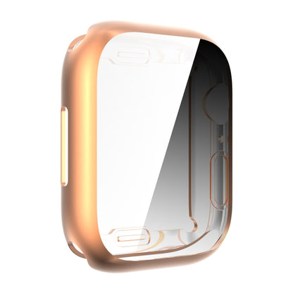 Shockproof TPU All-inclusive Electroplate Protective Case For Apple Watch Series 9 / 8 / 7 41mm(Rose Gold) by buy2fix