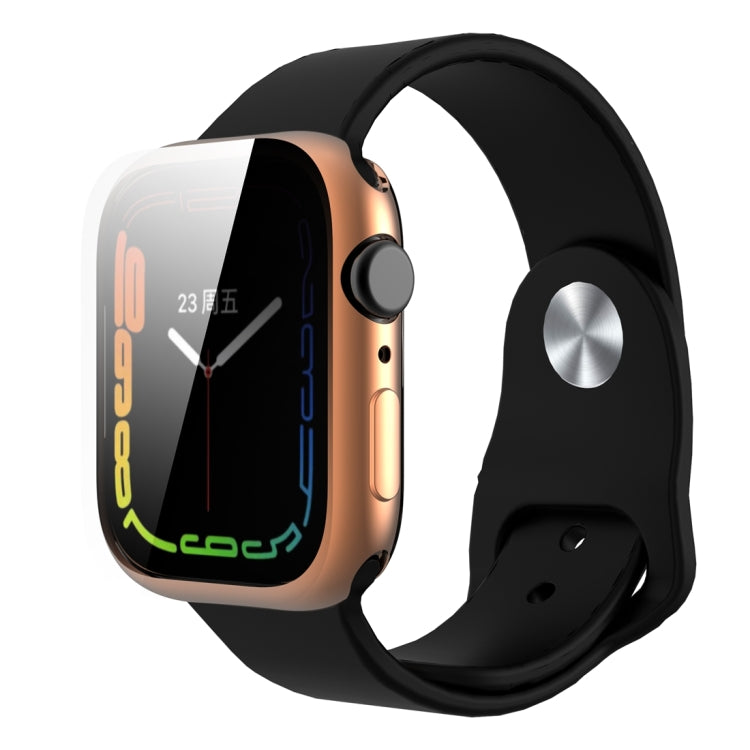 Shockproof TPU All-inclusive Electroplate Protective Case For Apple Watch Series 9 / 8 / 7 41mm(Rose Gold) by buy2fix
