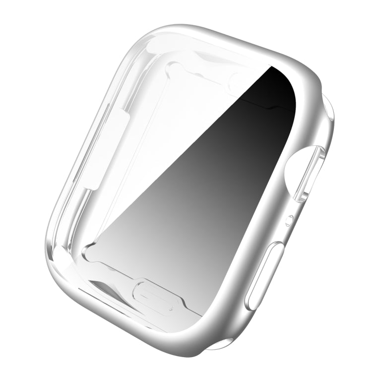 Shockproof TPU All-inclusive Electroplate Protective Case For Apple Watch Series 9 / 8 / 7 41mm(Silver) by buy2fix