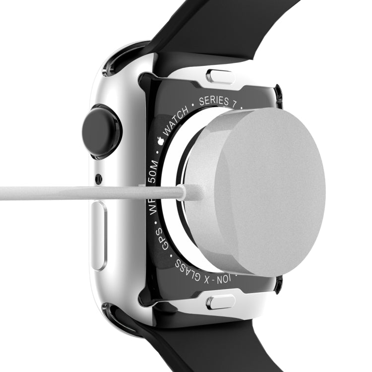 Shockproof TPU All-inclusive Electroplate Protective Case For Apple Watch Series 9 / 8 / 7 41mm(Silver) by buy2fix